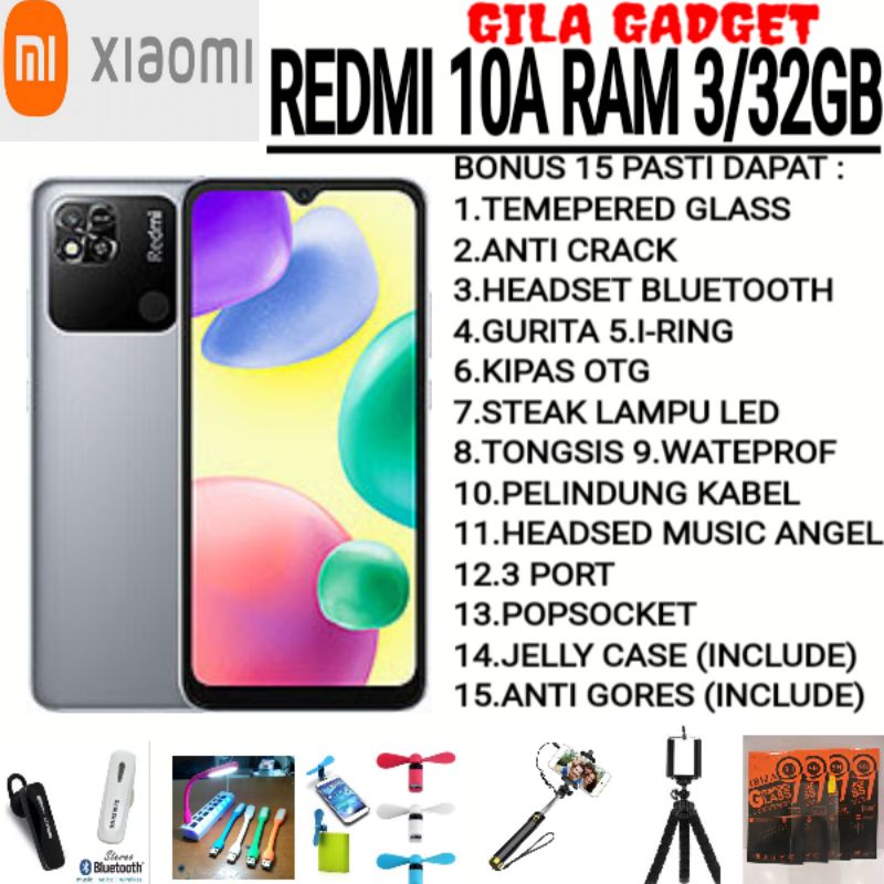 XIAOMI REDMI 10A RAM 3/32 GB GARANSI RESMI XIAOMI REDMI 10 A