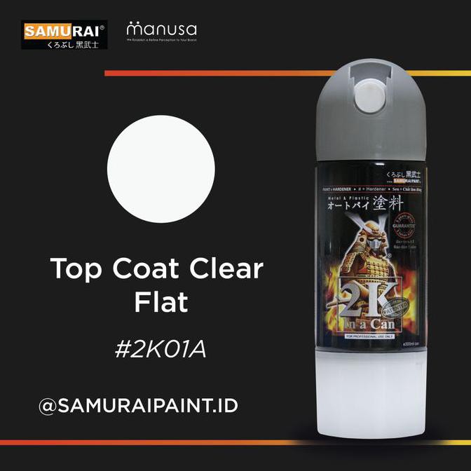 

Clear Doff 2K01A Samurai Paint 400ml 2 Komponen 1 Kaleng