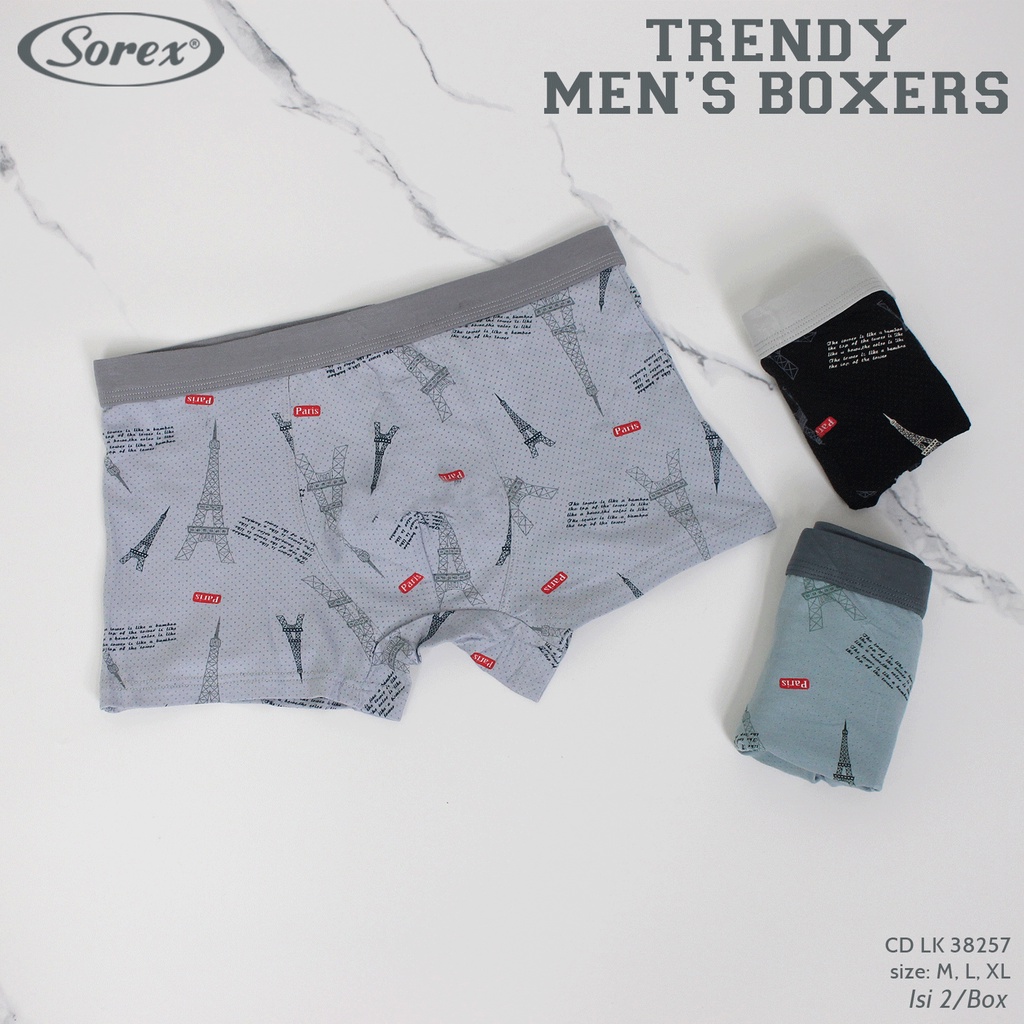 2 Celana Dalam Pria - M 38257 - SOREX MENs BOXERs - BOX ISI 2 - CD Dewasa - Remaja