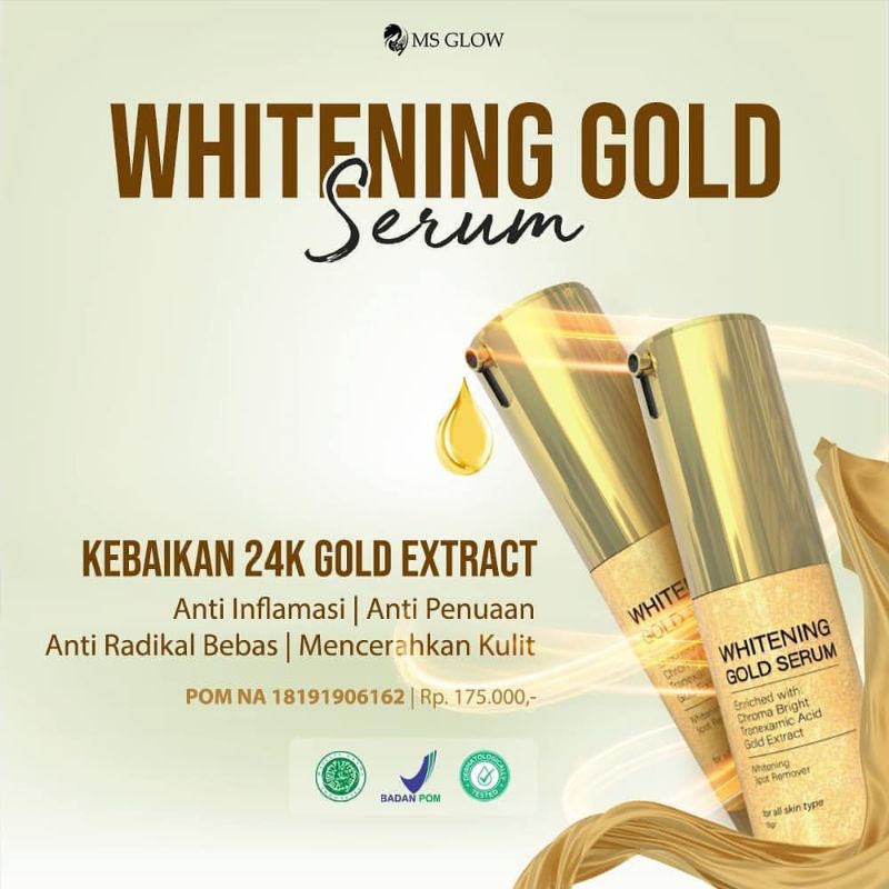 (ORIGINAL) SERUM WHITENING GOLD MS GLOW // SERUM WHITENING MS GLOW