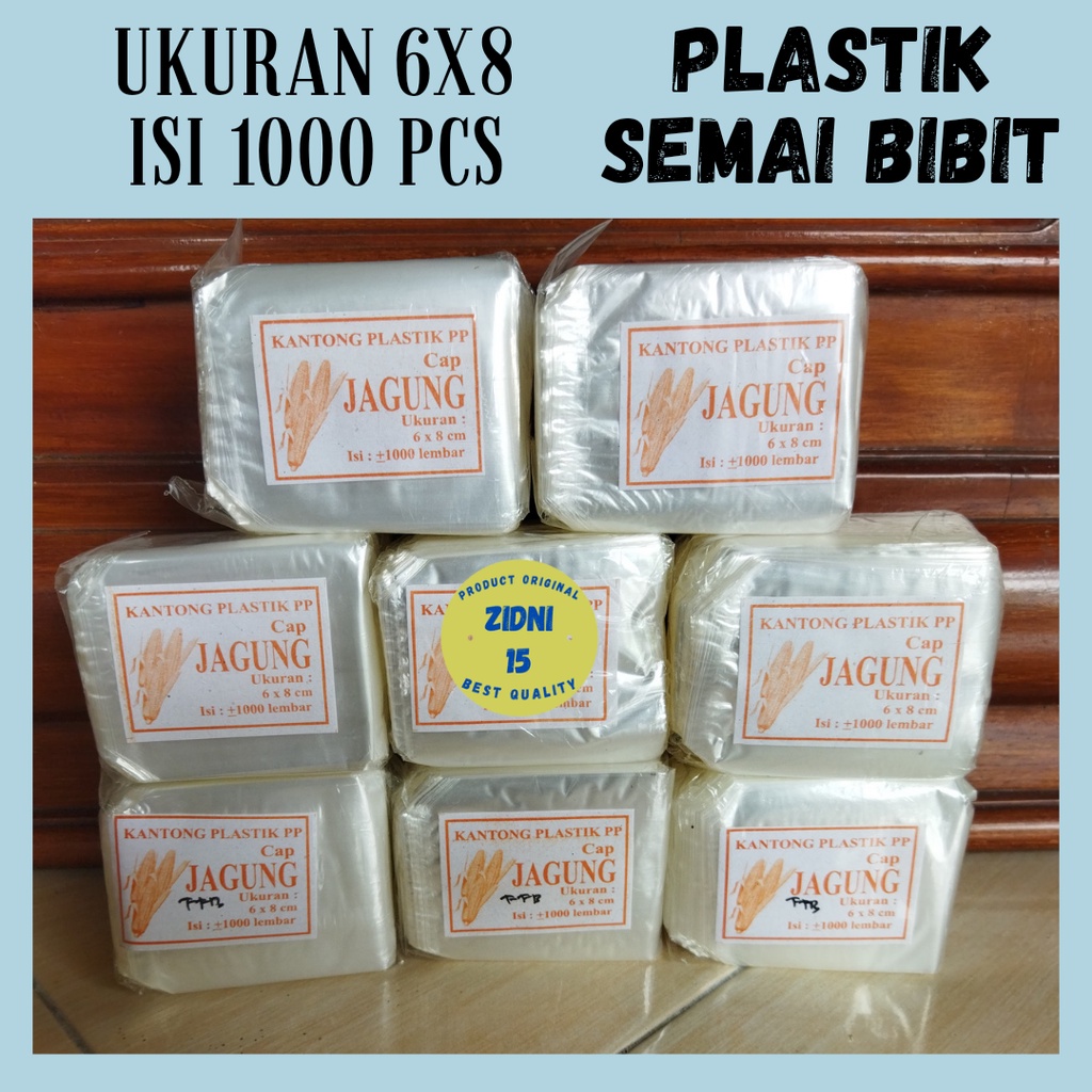 POLYBAG PLASTIK BENING KHUSUS SEMAI 6 x 8 cm PLASTIK SEMAI BIBIT POLIBEK