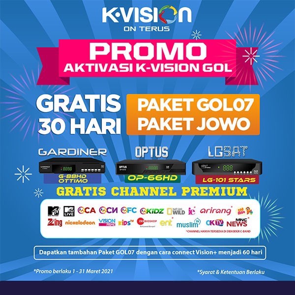 PARABOLA RECEIVER DIGITAL KVISION LGSAT STARS GOL K VISION C BAND KU BAND Gratis 1 MINGGU SIARAN LUAR