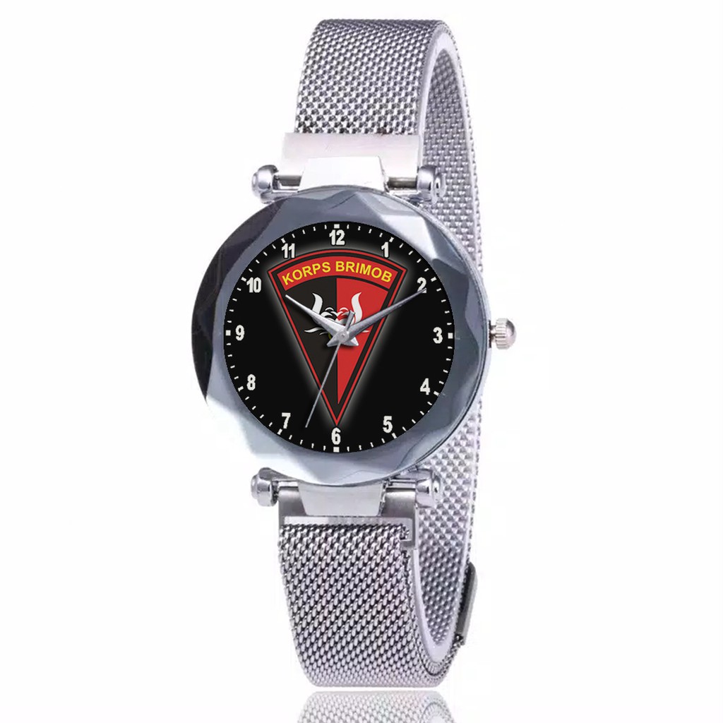 Jam Tangan Wanita Custom - KORPS BRIMOB 1 Free Box &amp; Batre Cadangan