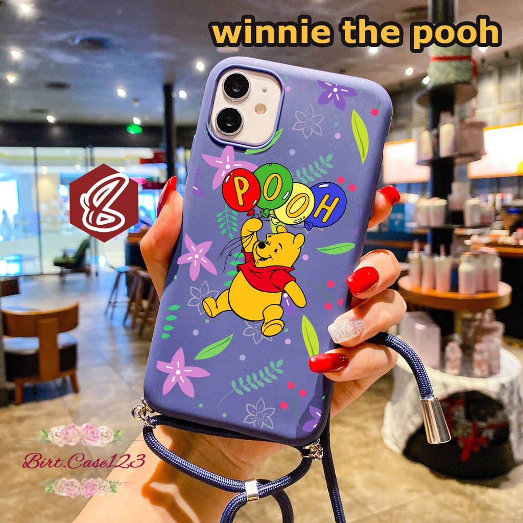 Softcase Slingcase Tali Lanyard Candy WINNIE THE POOH Samsung A6 J8 A6+ A8 A8+ M10 A10 A70 BC4101