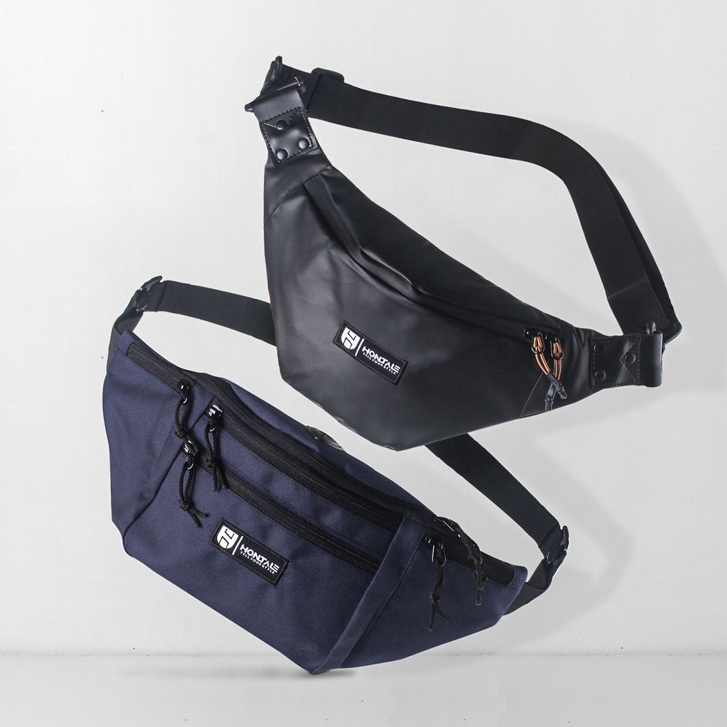 HONTALE | Bundling Tas Waistbag Muzzle Navy + Tas Waistbag Riders Black