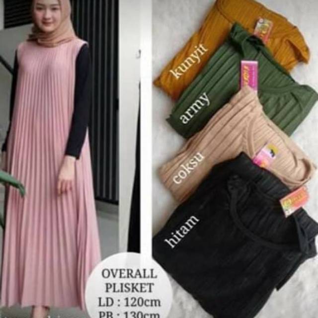 [BISA COD] DRESS PLISKET / LONG DRESS PLISKET /GAMIS PLISKET WANITA/DRESS PLISKET TANPA LE⁹NGAN