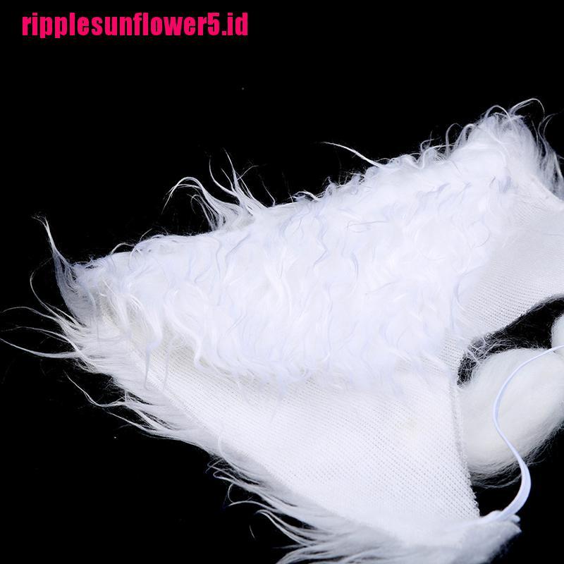 # Kaos T-Shirt Wanita Lengan Pendek Motif Print #Set Jenggot Santa Claus Warna Putih Untuk Pesta Natal