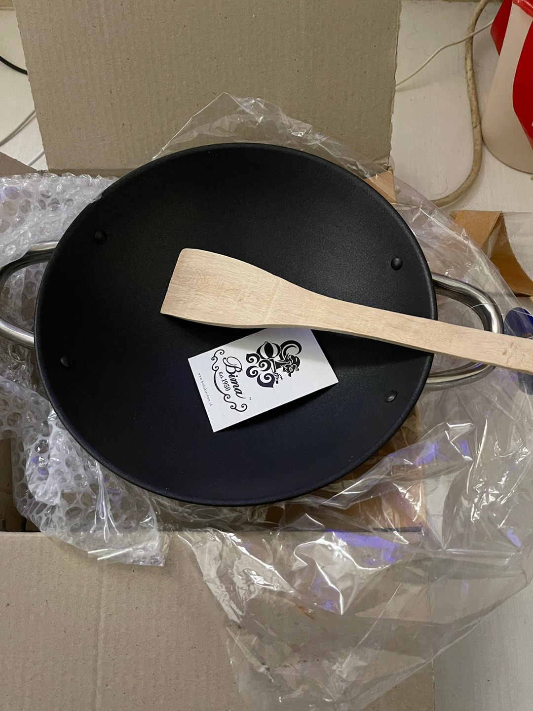 Wok Wajan Besi Non Stick (iron) D26cm W/spatula Bima