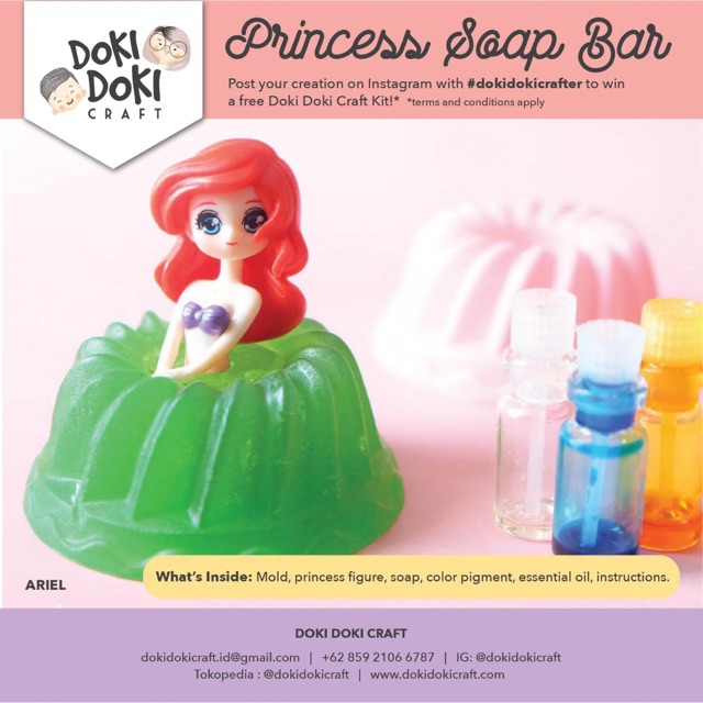 Princess Figure Soap Mold  Set Kit membuat Sabun Mainan  