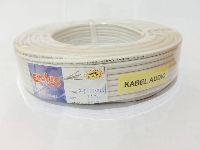 Evolus Kabel Listrik Serabut  2x1,5mm 50Meter Hitam Putih NYYHYO Kabel Las / Pompa / Audio Speaker