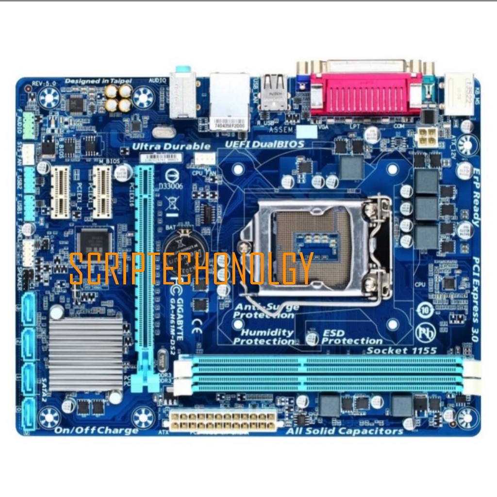 Motherboard SCGIGA H61M-DS2 Garansi1th