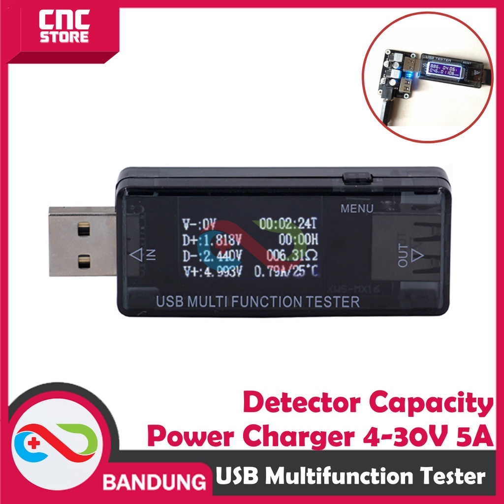 USB TESTER 4-30V 5A MULTIFUNCTION TESTER QC 3.0 2.0 FC USB DOCTOR