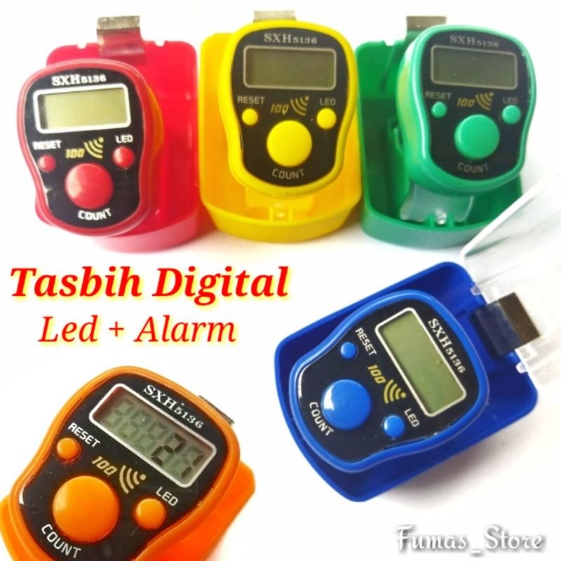 Souvenir Tasbih Digital Led Alarm Alat Bantu Hitung Digital Led Finger Counter  Grosir Souvenir Tasb