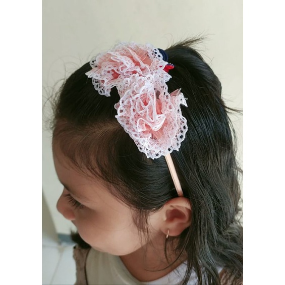 Bando bunga mawar bando flower crown bando renda bando anak korea