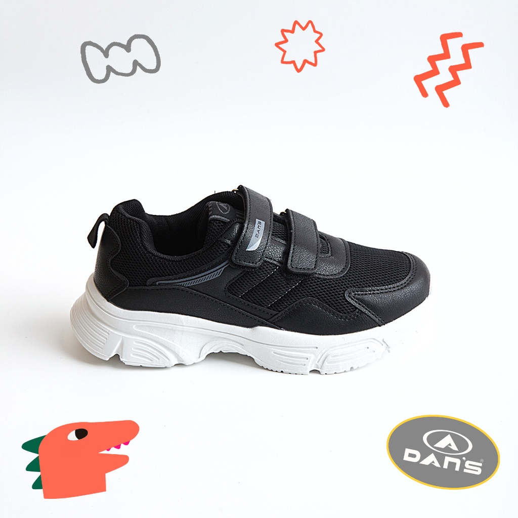 Dans Taven Sepatu Sneakers Anak Laki-Laki - Black White