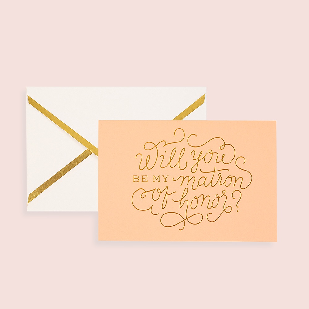 

Be My Matron Of Honor Greeting Card - Kartu Ucapan Bridesmaid Pernikahan - LOULOUROSE