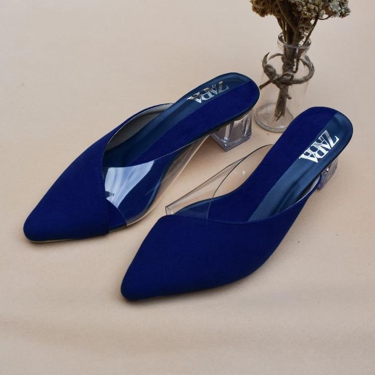 Keluaran Terbaru.. sendal zara || sendal slop || sendal zara hak kaca