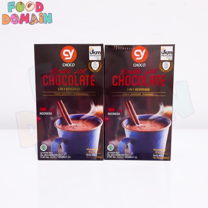 

CY Choco Double Hot Chocolate 3 in 1 / Box - Minuman Cokelat - 8 Pcs