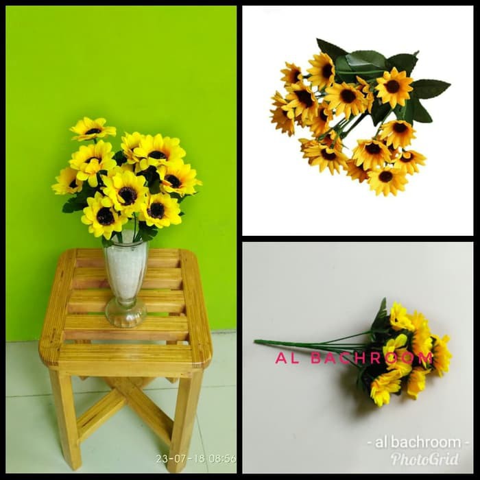 RESTOK  BUNGA MATAHARI IMITASI PLASTIK ARTIFICIAL - BUNGA BESAR BERKUALITAS