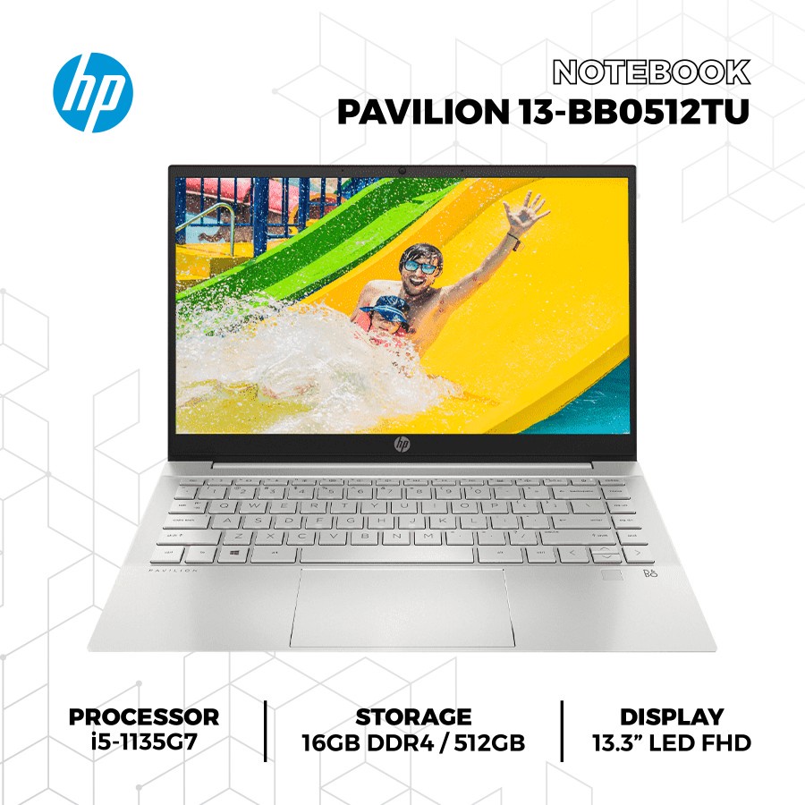 HP PAVILION 13 BB0512TU i5 1135G7 16GB 512SSD INTELXE W10+OHS