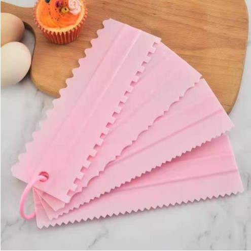 SCRAPPER COMB 4PCS / PLASTIC SCRAPPER 4PCS / SCRAPPER DECORATING 4PCS