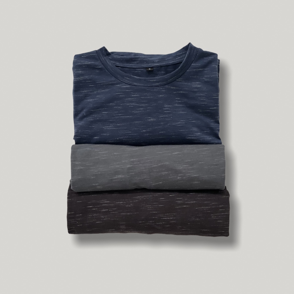 Kadaka MT-0104 Oversized T-Shirt Pria Crewneck Two Tone