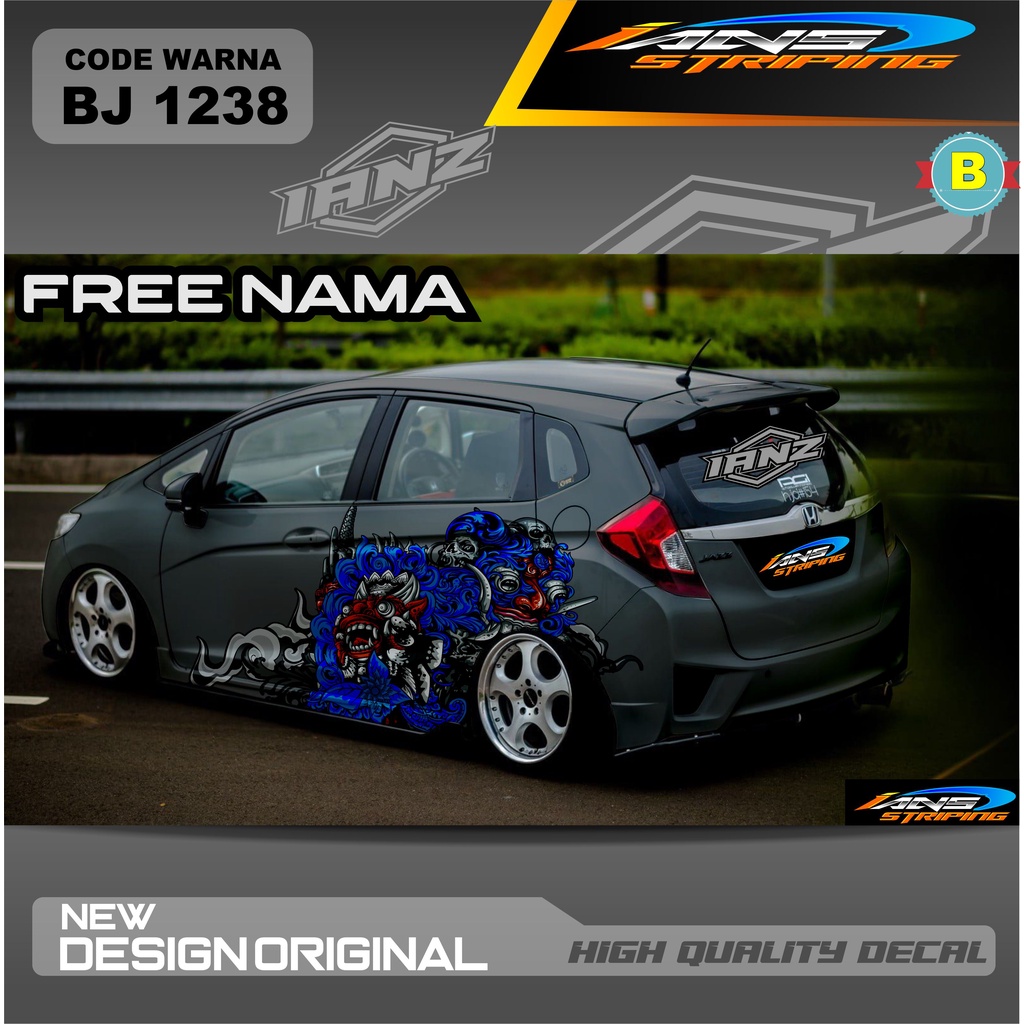 DECAL STIKER MOBIL HONDA JAZZ / STIKER DECAL MOBIL AGYA AYLA BRIO / VARIASI STIKER MOBIL