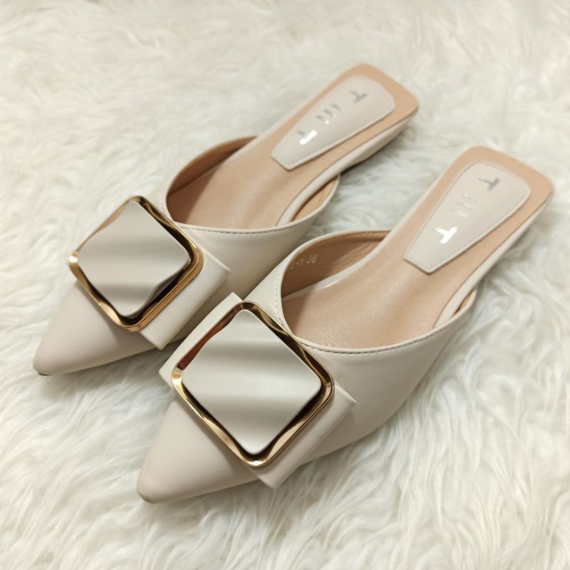 Sendal Wanita Kulit Dove Flat Shoes TMT 968-1 @kemilaushoes