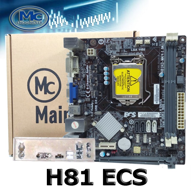 Motherboard MOBO Mainboard H81 Intel LGA 1150 ECS