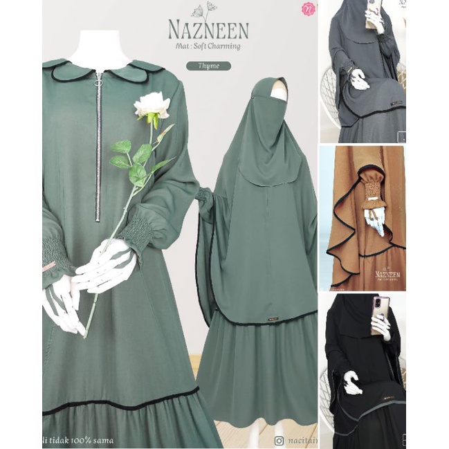 Nacita Set Gamis Syari Nazneen Khimar Nonpad Cadar