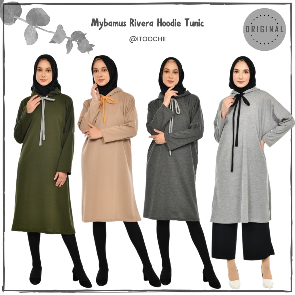 Mybamus Rivera Hoodie Tunic Tunik Hoodie Remaja Tunik Hoodie Wanita Terbaru Ootd Tunik Kekinian