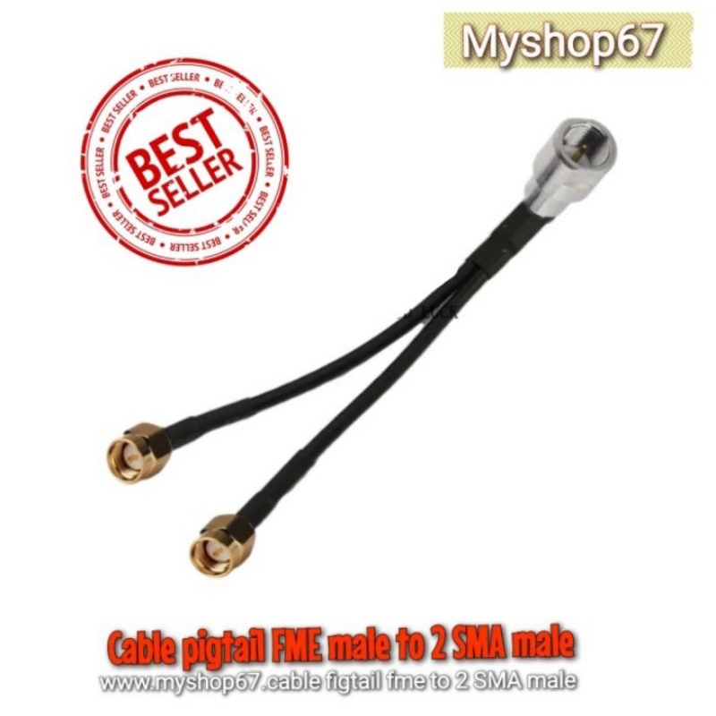 Kabel Pigtail FME male to dual SMA male