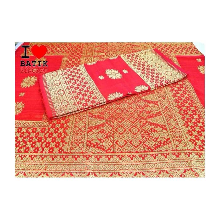 Hot Promo Songket sisik naga palembang motif 1 benang emas tenun asli batak Sale