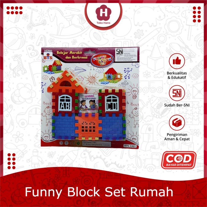 Mainan Funny Block Rumah BTS3361