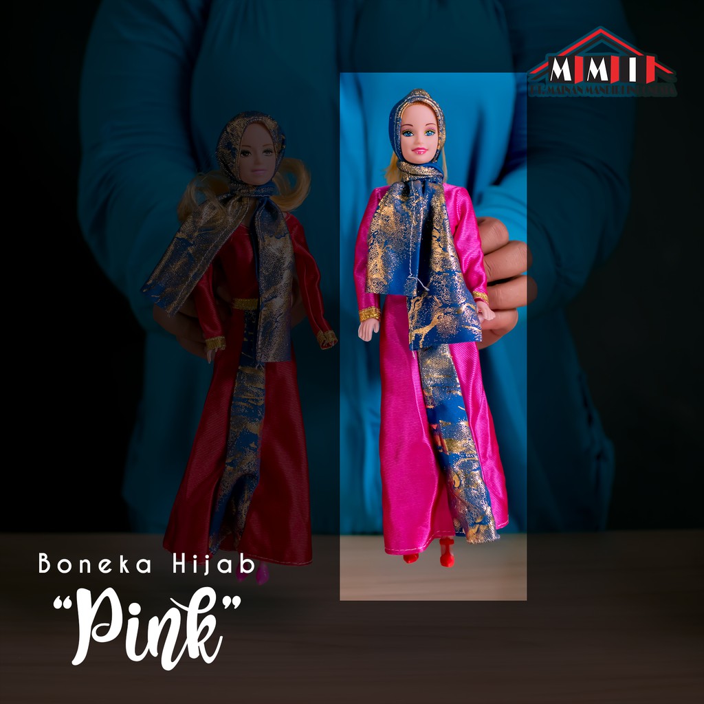 Mainan Boneka Hijab Muslimah Windows Box 3 Warna IR 3