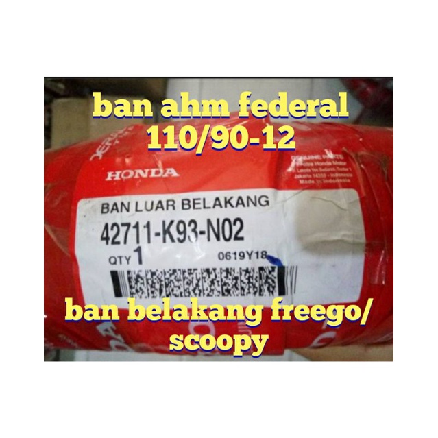 ban luar belakang scoopy /freego ahm federal 110/90 12 110 90 12