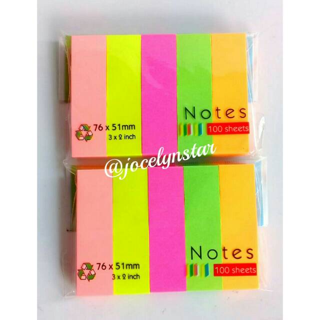 

(5 warna @100sheets) Sticky notes/sticky makers/pembatas buku/ bookmark/ memo 5 warna