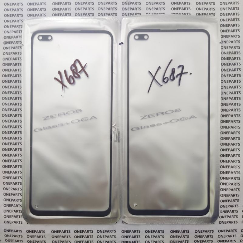 KACA GLASS LCD PLUS LEM OCA INFINIX ZERO 8 8I X687 X687B ORIGINAL