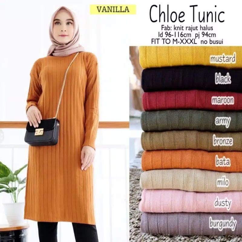 Chloe Tunik Rajut Knit Rajut Whystre