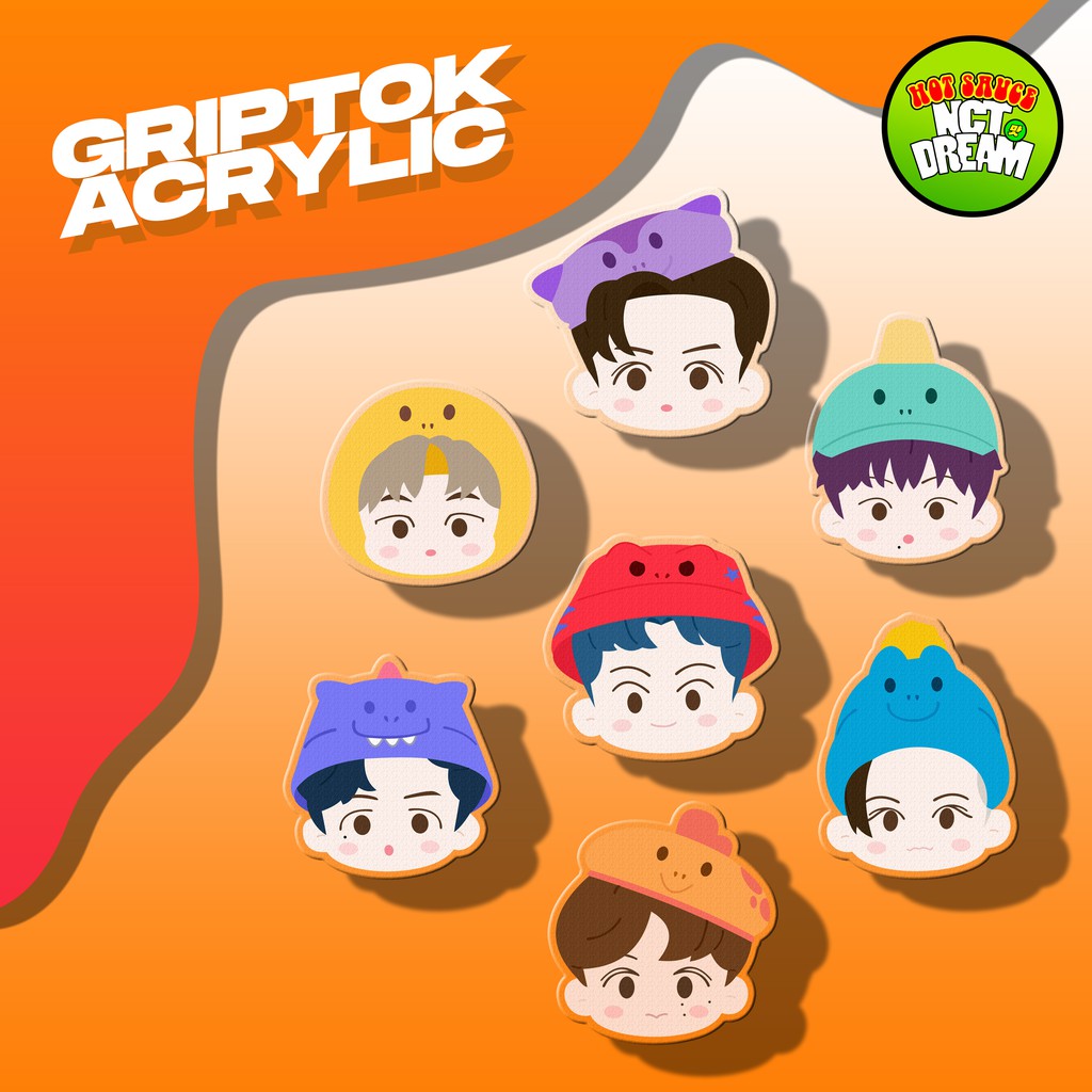 NCT DREAM x PINKFONG GRIPTOK POPSOCKET ACRYLIC CHARACTER