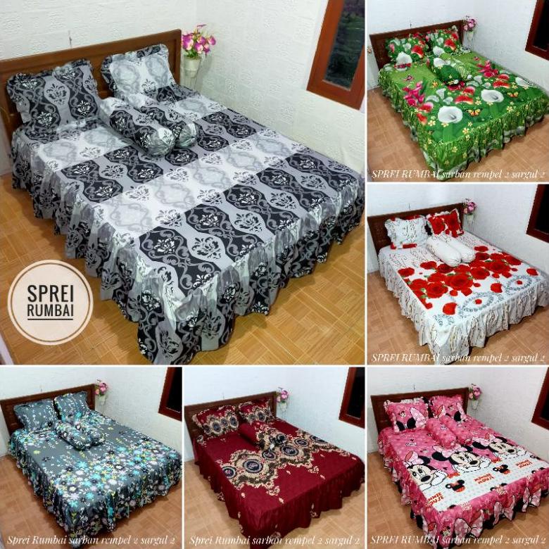 SPREI RUMBAI HOMEMADE MOTIF KARAKTER SPREI RUMBAI HALUS TIDAK LUNTUR TERLARISS...,,,,,