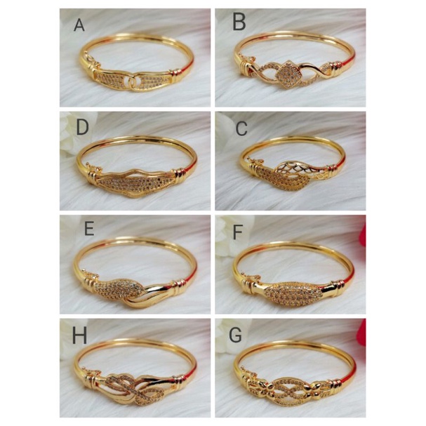 Ramk963. Gelang tangan xuping wanita dewasa lapis emas dgn mata zircon