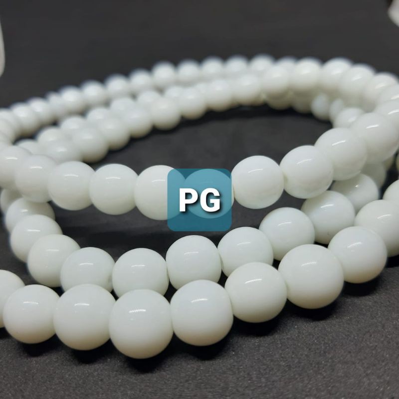 TASBIH BATU GIOK PUTIH SUSU 99BUTIR 10MM