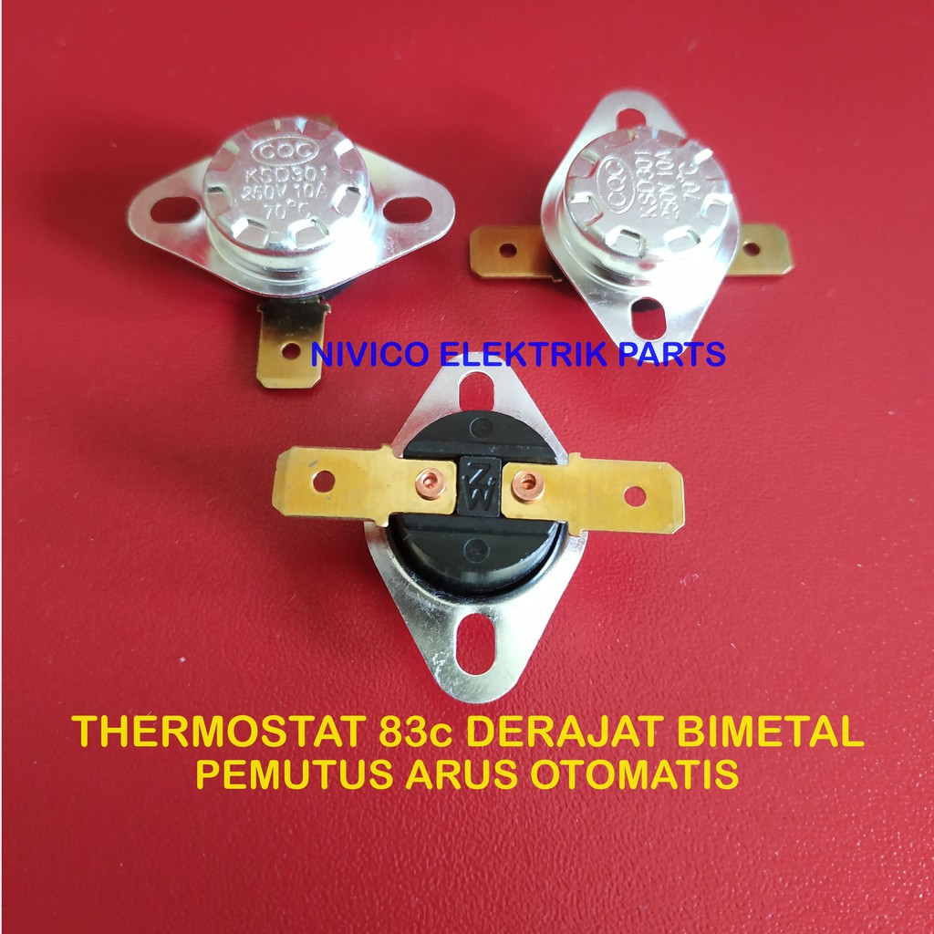 Jual Termostat / Thermostat Bimetal Sensor Suhu Pemutus Arus Otomatis ...