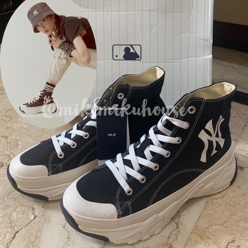 OFFICIAL SEPATU MLB CHUNKY HIGH NEW YORK YANKEES BOSTON LA MLB SHOES MONOGRAM DISNEY