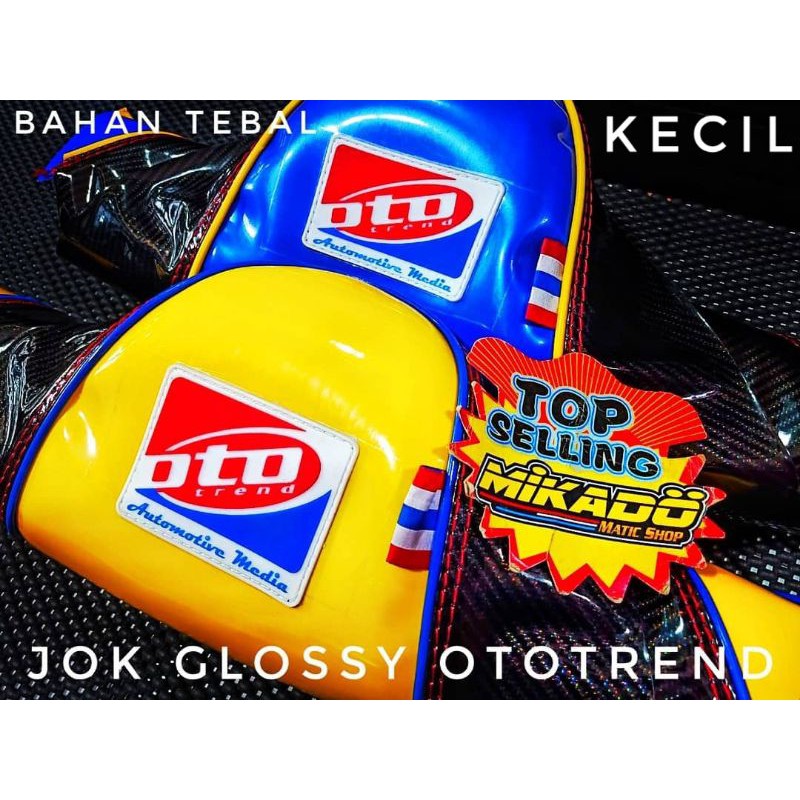 GROSIR JOK GLOSSY OTOTREND BAHAN TEBAL UKURAN KECIL XRIDE KUNING BIRU BEAT MIO FU SUPRA SOUL J GT M3