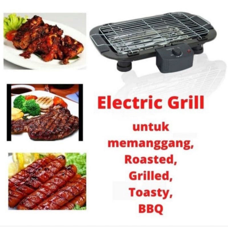 electric barbeque grill panggangan listrik bbq portable / pemanggang sate listrik bbq