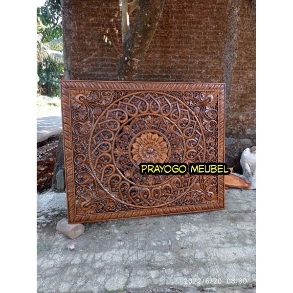 panel hiasan dinding ukir khas bali kayu jati antik dekorasi rumah kamar