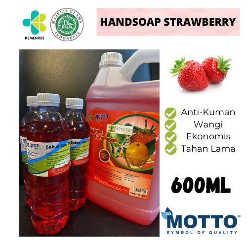 Sabun Cuci Tangan Antibakteri / Antibacterial Hand Soap Strawberry MOTTO 600 ml