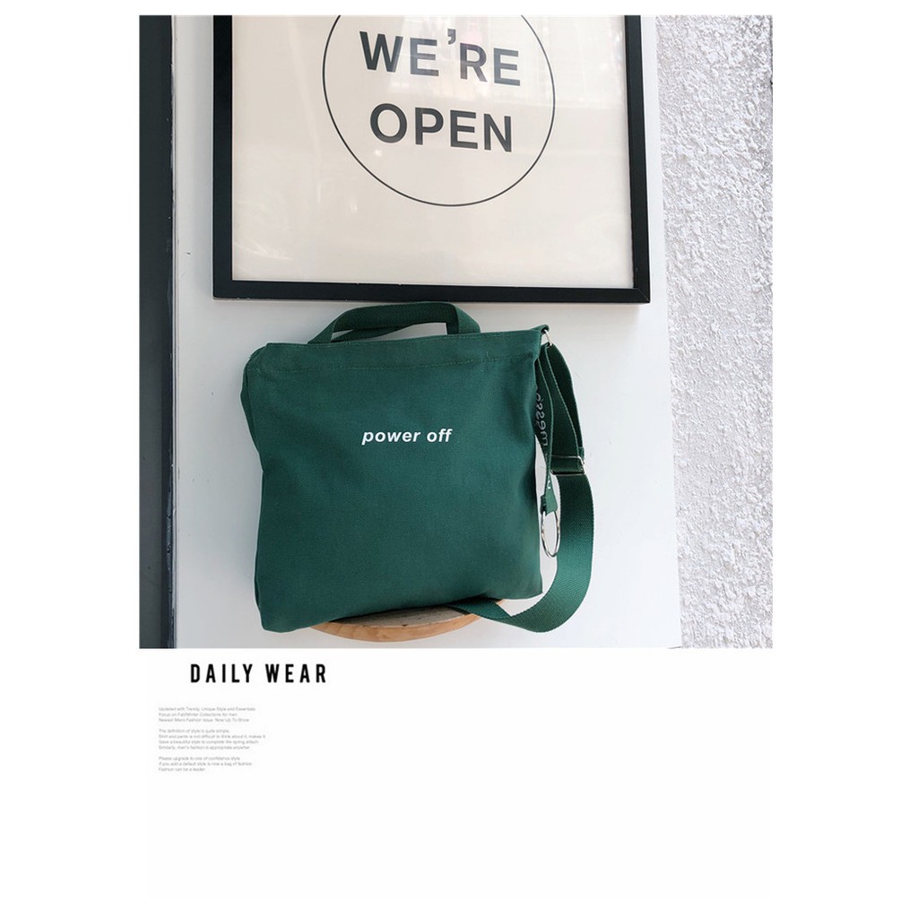 TC-55 tas kanvas canvas kampus wanita selempang import jepang korea high quality